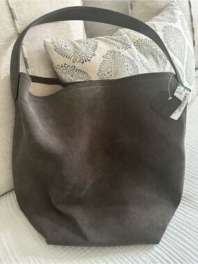 Simons Dark Brown Suede Shoulder Bag